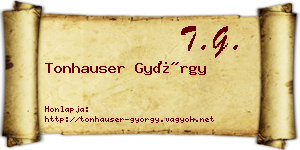 Tonhauser György névjegykártya